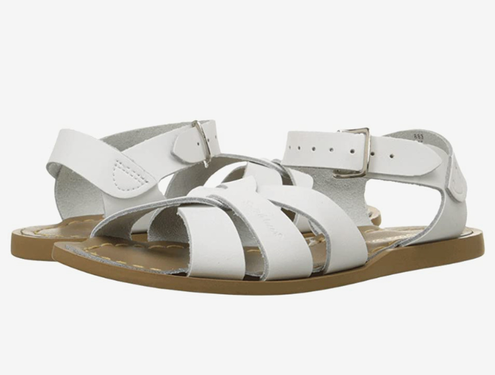 Salt water sandal Hoy Shoes The Original size 12 white kids girls boys leather